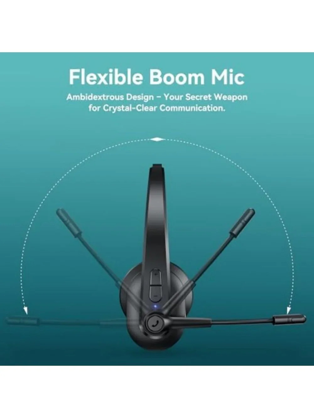 Wireless Bluetooth Headset with Noise Cancelling Mic, USB Dongle, Mute Button